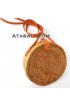 Ata round bag flower pattern with leather clip